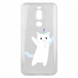 Чехол для Meizu X8 White cheerful cat - PrintSalon