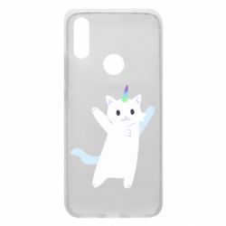 Чехол для Xiaomi Redmi 7 White cheerful cat - PrintSalon