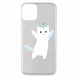 Чехол для iPhone 11 White cheerful cat - PrintSalon
