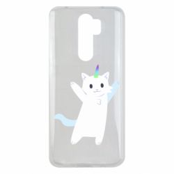Чехол для Xiaomi Redmi Note 8 Pro White cheerful cat - PrintSalon