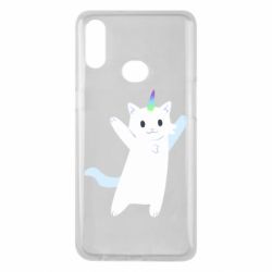 Чехол для Samsung A10s White cheerful cat