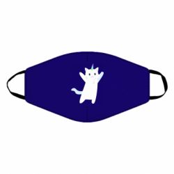 Маска многоразовая White cheerful cat - PrintSalon