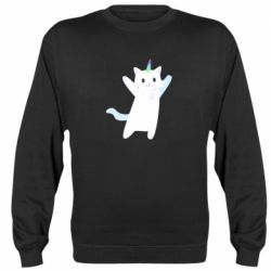 Cвитшот White cheerful cat - PrintSalon