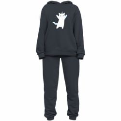 Женский костюм White cheerful cat - PrintSalon