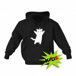 Детское худи White cheerful cat - PrintSalon