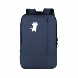 Рюкзак для ноутбука White cheerful cat - PrintSalon