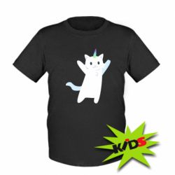 Детская футболка White cheerful cat - PrintSalon