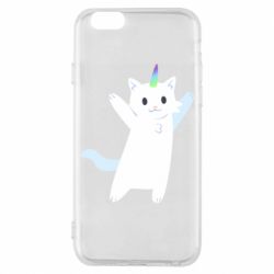 Чехол для iPhone 6/6S White cheerful cat - PrintSalon