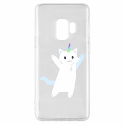 Чехол для Samsung S9 White cheerful cat - PrintSalon