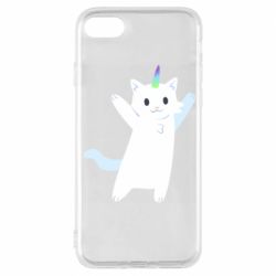 Чехол для iPhone 8 White cheerful cat - PrintSalon