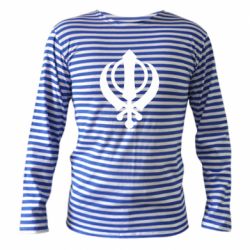 Тельняшка с длинным рукавом White Khanda - PrintSalon