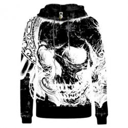 Жіноче 3D худі White Skull