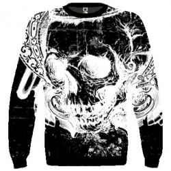 3D світшот White Skull - PrintSalon