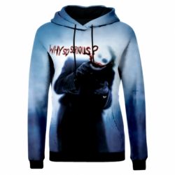 Жіноче 3D худі Why so serious-PrintSalon Жіноче 3D худі Why so serious