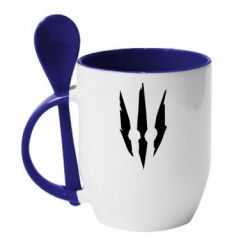 Чашка с ложкой Wiedzmin logo - PrintSalon