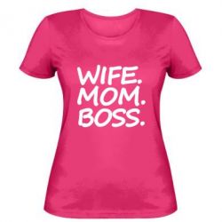 Женская футболка Wife mom boss - PrintSalon
