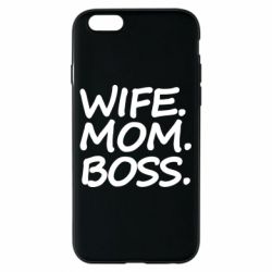 Чехол для iPhone 6/6S Wife mom boss - PrintSalon