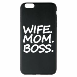 Чехол для iPhone 6 Plus/6S Plus Wife mom boss - PrintSalon