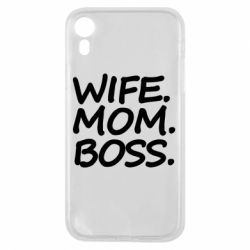 Чехол для iPhone XR Wife mom boss - PrintSalon