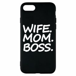Чехол для iPhone 8 Wife mom boss - PrintSalon