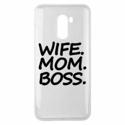 Чехол для Xiaomi Pocophone F1 Wife mom boss - PrintSalon