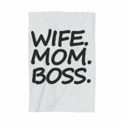 Полотенце с принтом Wife mom boss - PrintSalon