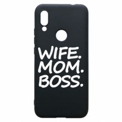 Чехол для Xiaomi Redmi 7 Wife mom boss - PrintSalon