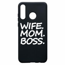 Чехол для Huawei P30 Lite Wife mom boss - PrintSalon