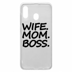 Чехол для Samsung A20 Wife mom boss - PrintSalon