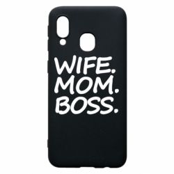 Чехол для Samsung A40 Wife mom boss - PrintSalon