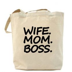 Эко-сумка Wife mom boss - PrintSalon