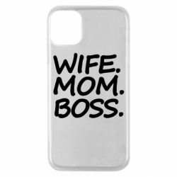 Чехол для iPhone 11 Pro Wife mom boss - PrintSalon