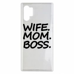 Чехол для Samsung Note 10 Plus Wife mom boss - PrintSalon