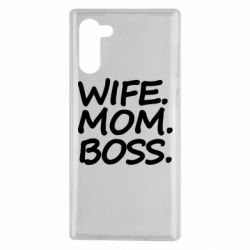 Чехол для Samsung Note 10 Wife mom boss - PrintSalon