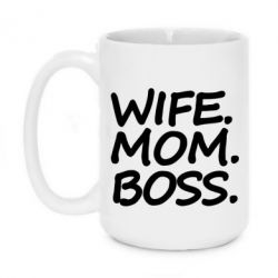 Чашка 420ml Wife mom boss - PrintSalon