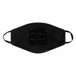 Маска многоразовая Wife mom boss - PrintSalon