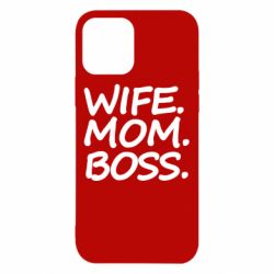 Чехол для iPhone 12 Wife mom boss - PrintSalon