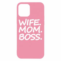 Чехол для iPhone 12 Pro Wife mom boss - PrintSalon