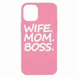 Чехол для iPhone 12 mini Wife mom boss - PrintSalon