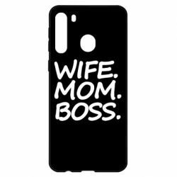 Чехол для Samsung A21 Wife mom boss - PrintSalon