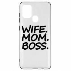 Чехол для Samsung A21s Wife mom boss - PrintSalon