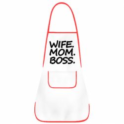 Фартук Wife mom boss - PrintSalon