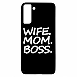 Чехол для Samsung S21+ Wife mom boss - PrintSalon