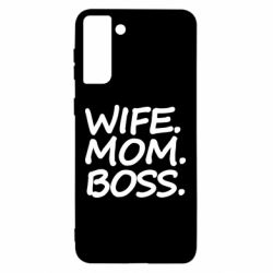Чехол для Samsung S21 Ultra Wife mom boss - PrintSalon