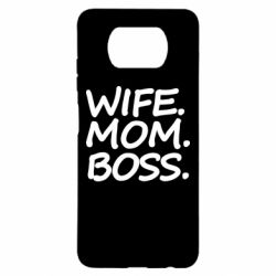Чехол для Xiaomi Poco X3 Wife mom boss - PrintSalon
