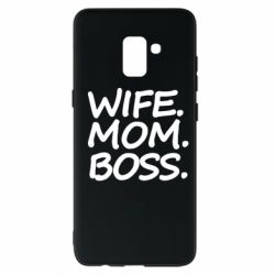Чехол для Samsung A8+ 2018 Wife mom boss - PrintSalon