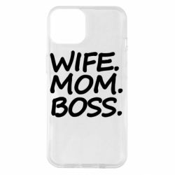 Чехол для iPhone 14 Wife mom boss
