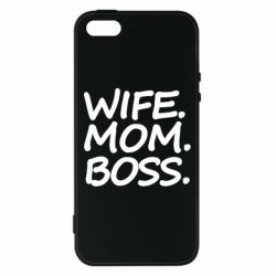 Чехол для iPhone5/5S/SE Wife mom boss - PrintSalon