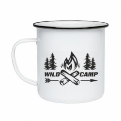 Кружка емальована Wild camp - PrintSalon