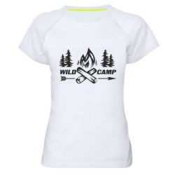 Жіноча футболка для спорту Wild camp - PrintSalon